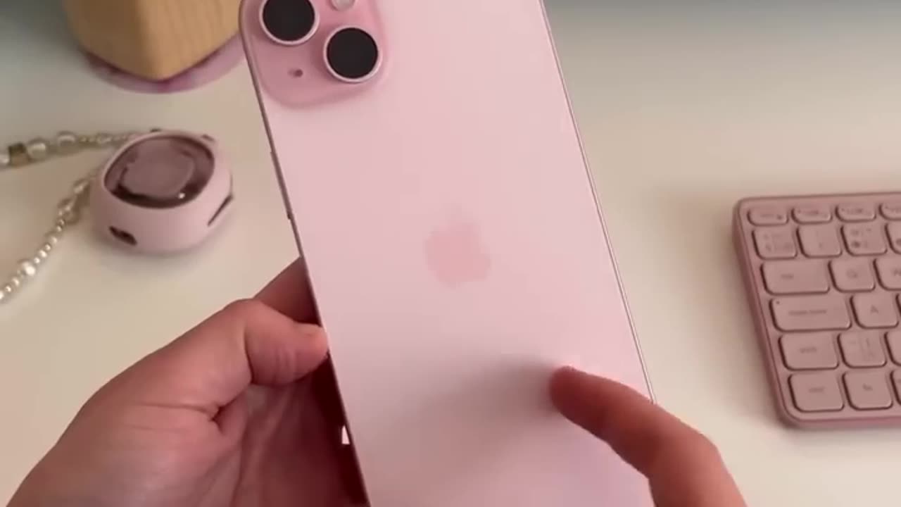 the new PINK iphone 15 plus__ unboxing 📱