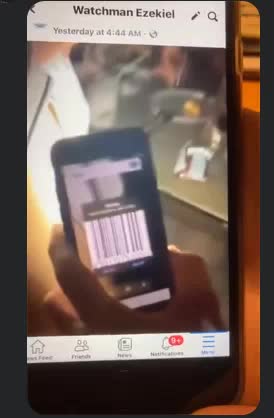 Does the V spot show a barcode?