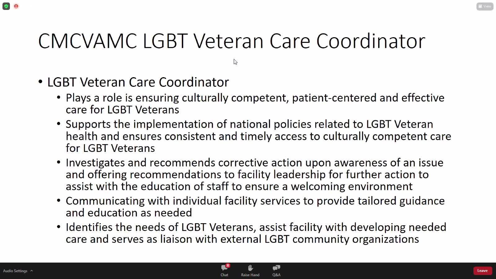 LGBTQ+ Issues in the Veteran Space