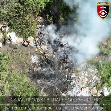 Ukrainians Destroy Russian Supply Dump
