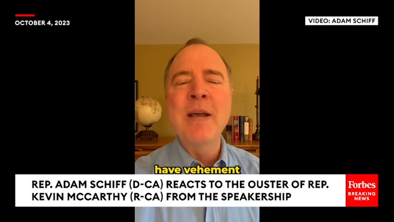 ADAM SCHIFF- THIS IS WHY DEMOCRATS DIDN'T SAVE KEVIN MCCARTHY FROM OUSTER FROM SPEAKER POSITION