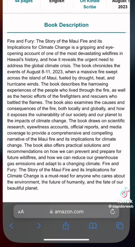 Book on Maui Fires Published 1 Day Before Fire Started