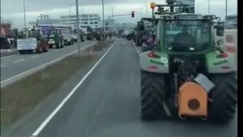 Airport block! by german farmers