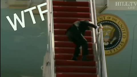 Stumbling Joe Slips 3x Getting On Air Force 1