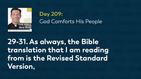 Day 209: God Comforts His People — The Bible in a Year (with Fr. Mike Schmitz)