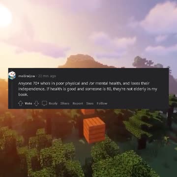 At what age do you consider someone to be elderly