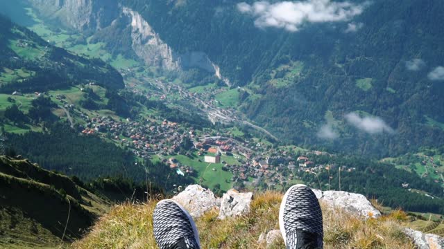 View from a mountain cliff - pure adrenaline