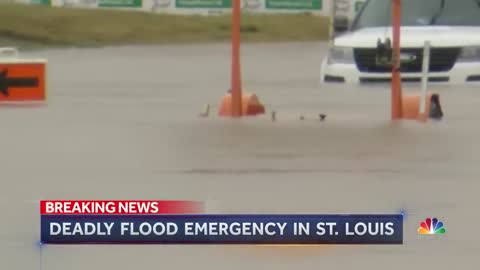 Record Rainfall In St. Louis Causing Deadly Flooding.