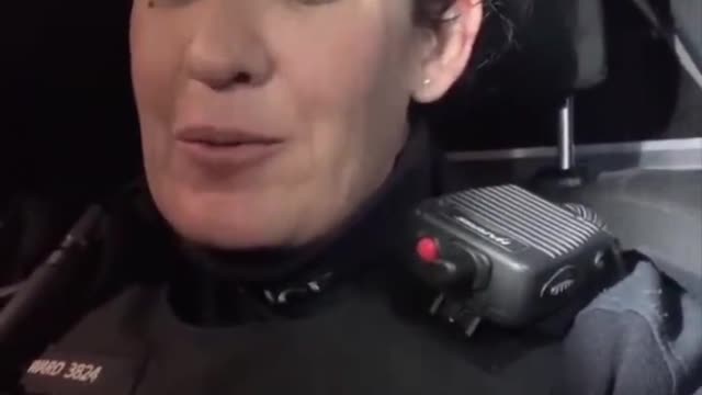 Policewoman sends out message of support for the trucker convoy in Canada