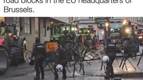 Farmers Protest broke through the road blocks in Brussels