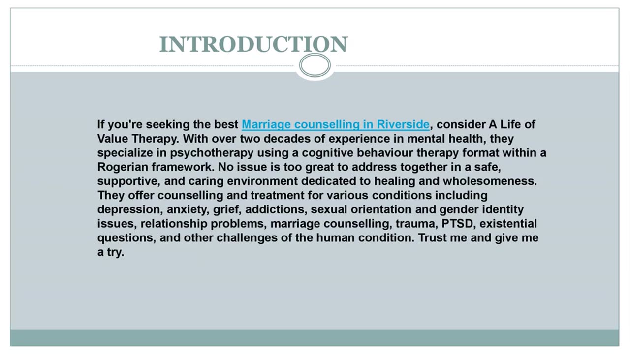 Looking for the best Marriage counselling in Riverside