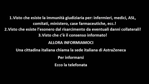 Telefonata ad Astrzeneca diffondete