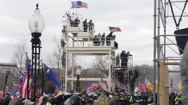 Tower Scene Capitol Building Jan 6 Raw Video Clip HD