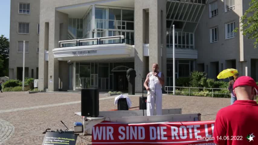 Rede von Ralph Bühler, Heidelberg vor dem Paul Ehrlich Institut in Langen - 14.06.2022