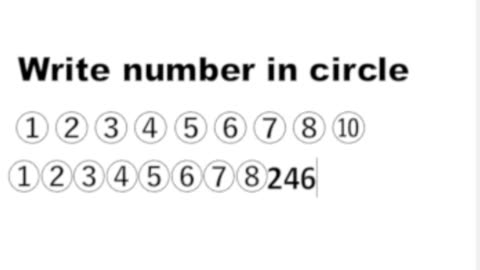 Write Number In Circle in Microsoft Word