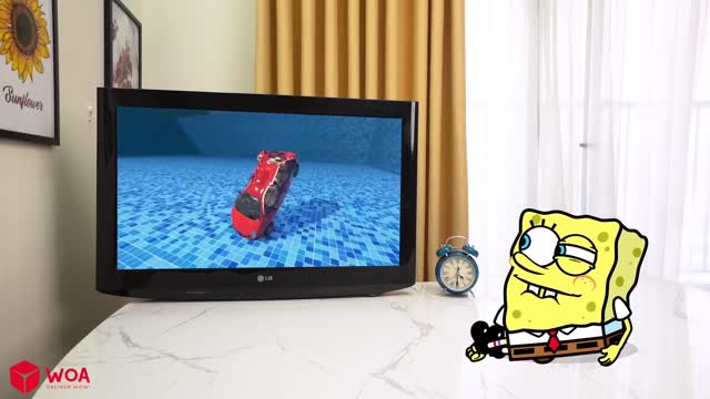 Spongebob Reacts Epic High Speed Jumps BeamNG Drive Car Crashes