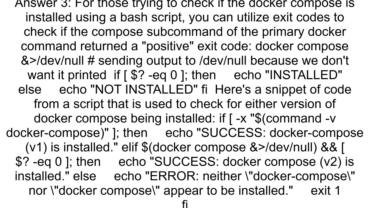 How can I check if docker compose plugin is installed