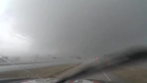 Large tornado southeast of Bowie, TX Mar 21, 2022