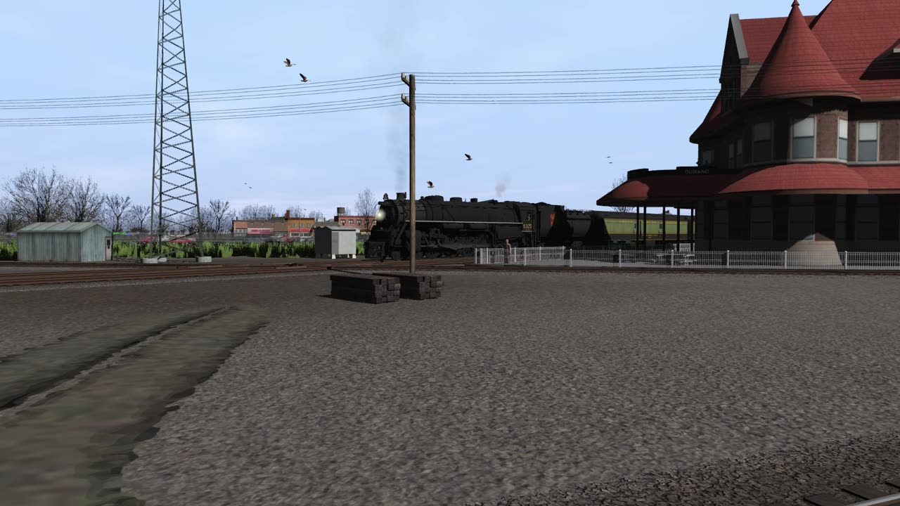 Trainz 2019: GTW 6325 meets Pere Marquette 1225 at Durand, MI