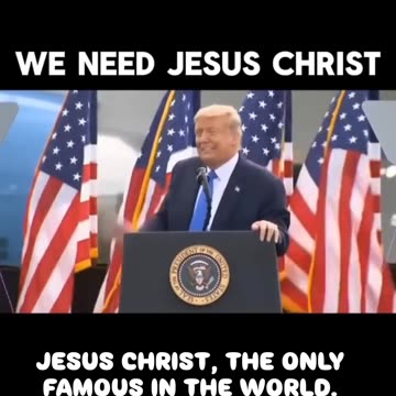 President Donald Trump telling the nation we need Jesus Christ.