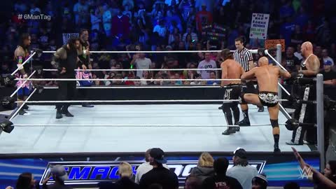 Roman Reigns & The Usos vs. AJ Styles, Gallows & Anderson - Six-Man Tag Team: SmackDown