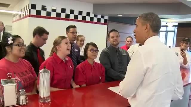 President Barack Obama Makes Surprise Visit