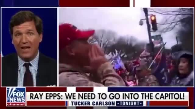 Tucker Carlson shows how leftist media tries to cover up for Ray Epps actions on J6