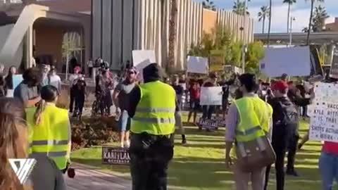 Kyle Rittenhouse protest turns into "Lets Go Brandon"
