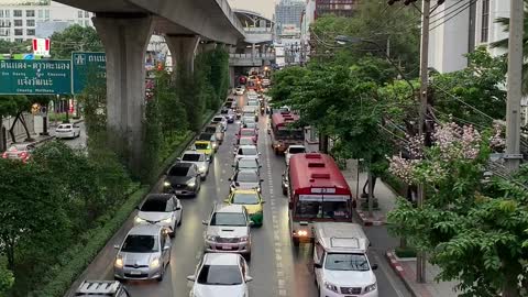 Traffic day in the city