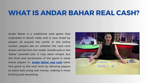 Andar Bahar Real Cash - The Exciting World of Online Betting