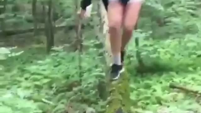 Epic Girl Fail! Girl fell from the tree🙀