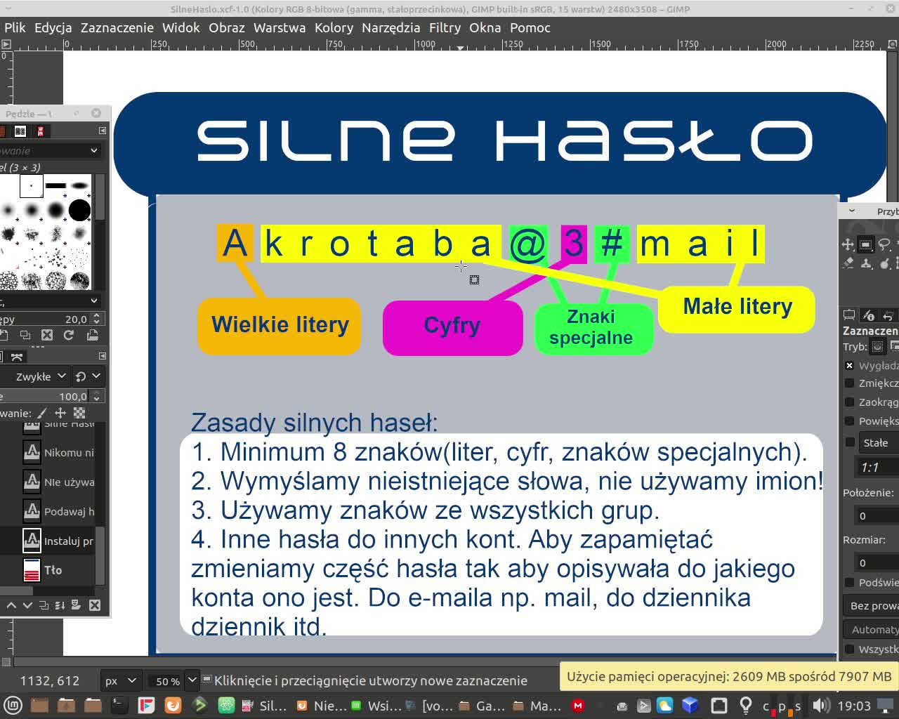 Tworzenie silnego hasła
