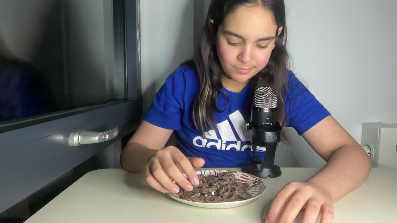 ASMR Homemade Chocolate Pretzels mukbang