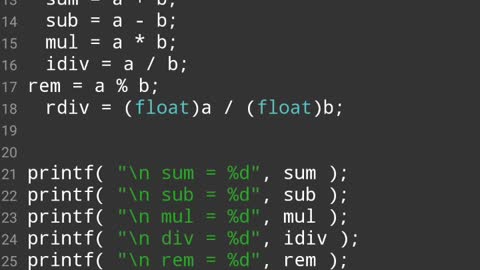 C programming simple calculator code