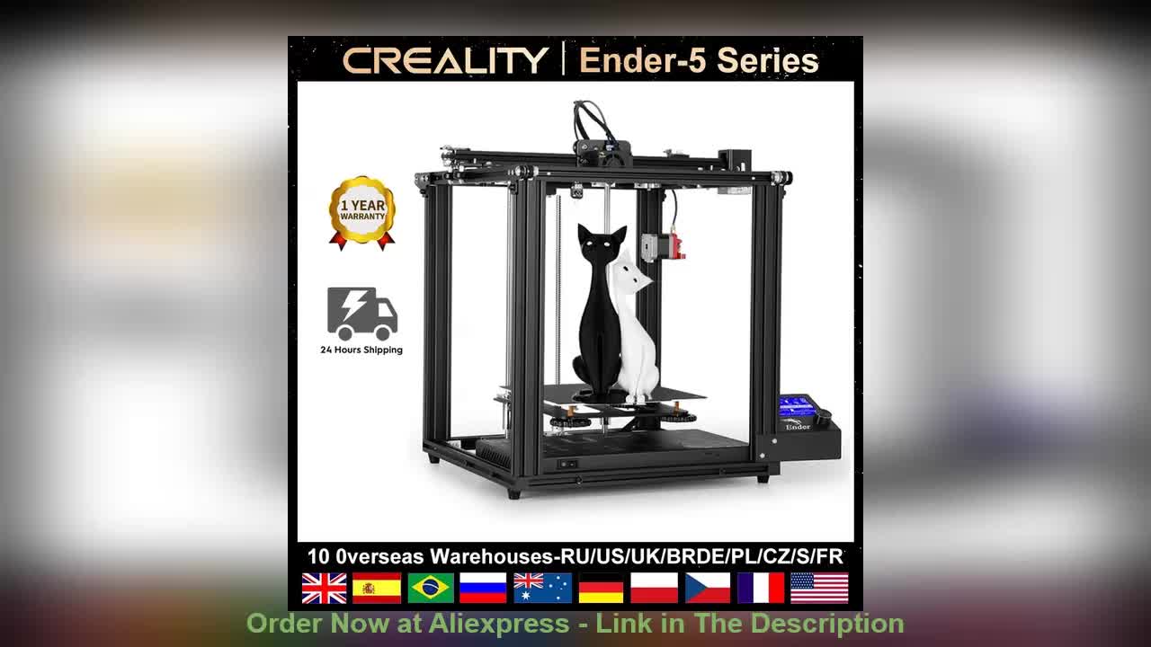 ❄️ Creality Ender 5 Plus 3D Printer Ender-5 Pro Magnetic Build Plate Power off Resume Silent Board