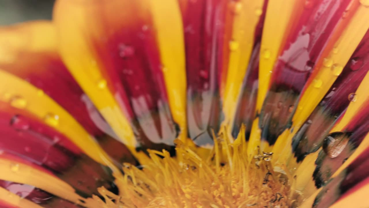 Yellow flower macro close up