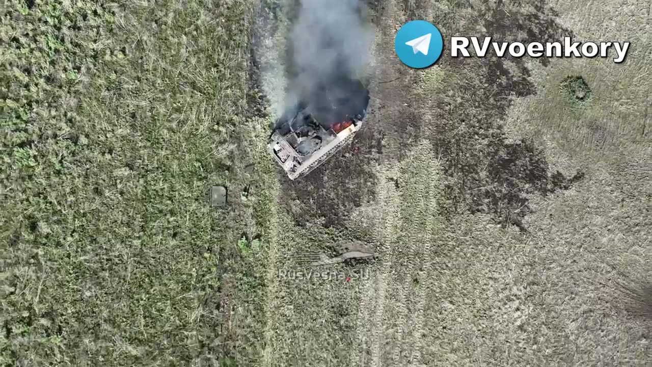 UAV Attacks a Ukrainian Armored Personnel Carrier