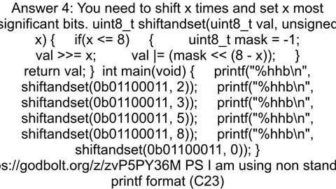 Convert shifted value MSB to 1