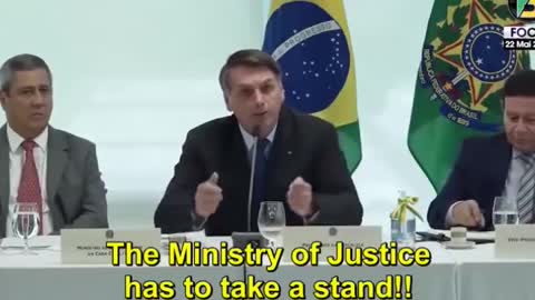 President of Brasil - Jair Bolsonaro - about covid arrests, dictatorship and guns