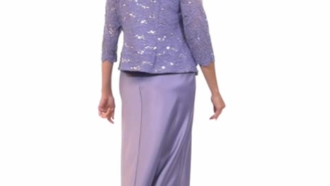 Alex Evenings Women's Two Piece Dress with Lace Jacket (Petite and Regular Sizes)