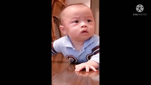 Funny baby videos playing