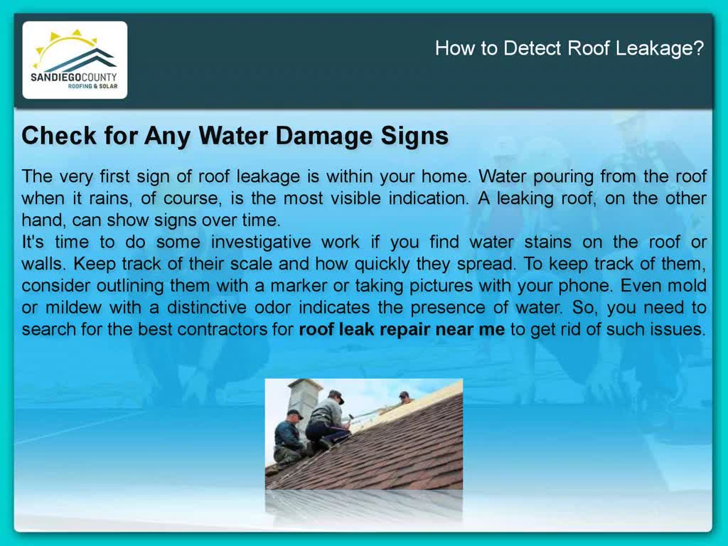 How to Detect Roof Leakage?