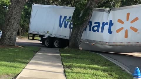 Semi Truck Gets Stuck