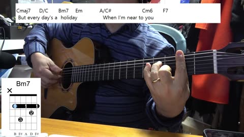 Merry Christmas, Darling - The Carpenters, guitar backing, chord diagram, lyrics
