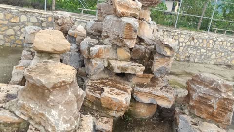 This rockery is piled up with various small stones