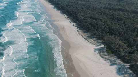 Ocean waves on the beach it's beautiful