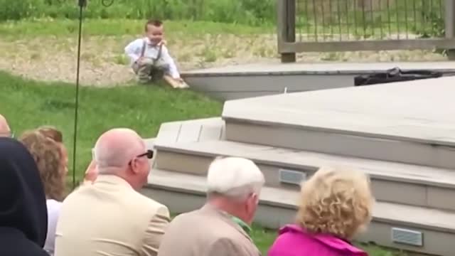 Kids add some comedy to a wedding!