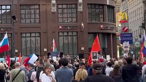 Rakouská policie vykázala ukrajinské provokatéry z proruské demonstrace