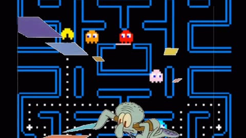 Squidward Plays With Tiles In Pac-Man 👾