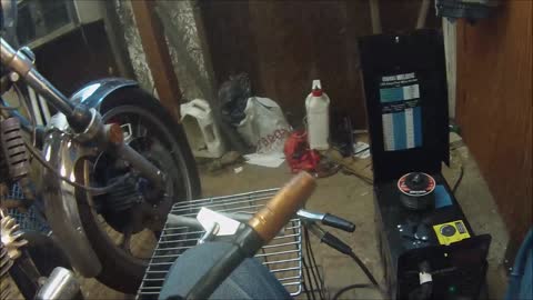 Setting up the welder
